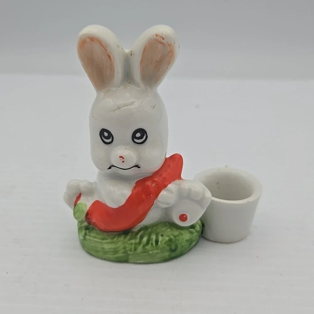 Vintage‎ Simon Porcelain Rabbit Single Candle Holder